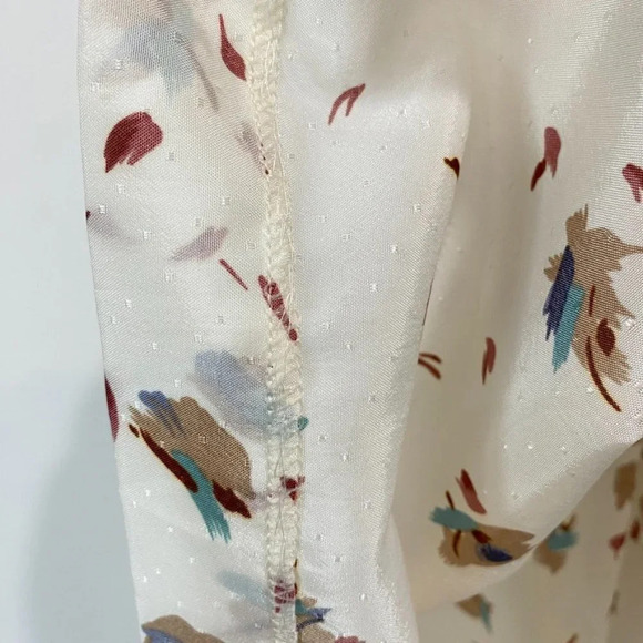 Vintage 1980s Pleated Grandmacore Floral A-line Skirt - Garey Petites - Picture 4 of 14